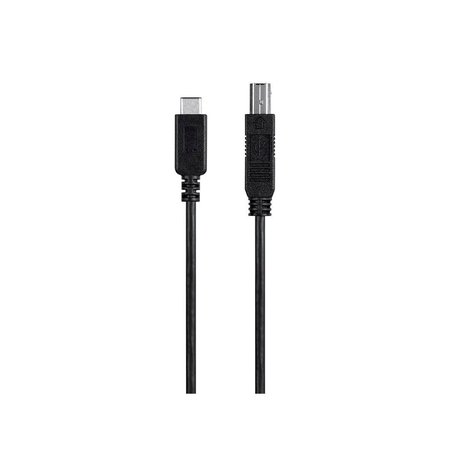 MONOPRICE 2.0 USB-C to USB Type-B Printer Cable_ 480 Mbps_ 6.6ft_ Black 33457